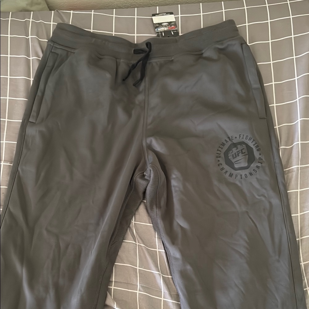 UFC Gray Jogger Sweatpants with Elastic Waistband